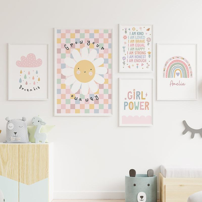 Bunga matahari awan pelangi ha - Baby Nursery Paintings ulasan dan harga